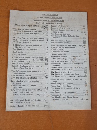 Index volume of the - to,